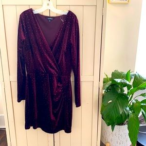 Burgundy, Long sleeve, Speechless Mini dress.